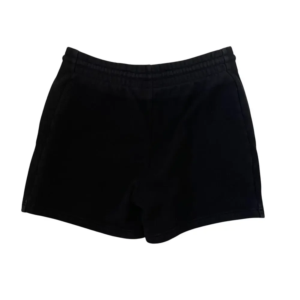 Aritzia TNA Cozy Sweatfleece Boyfriend Fit Shorts - Black - Size S
